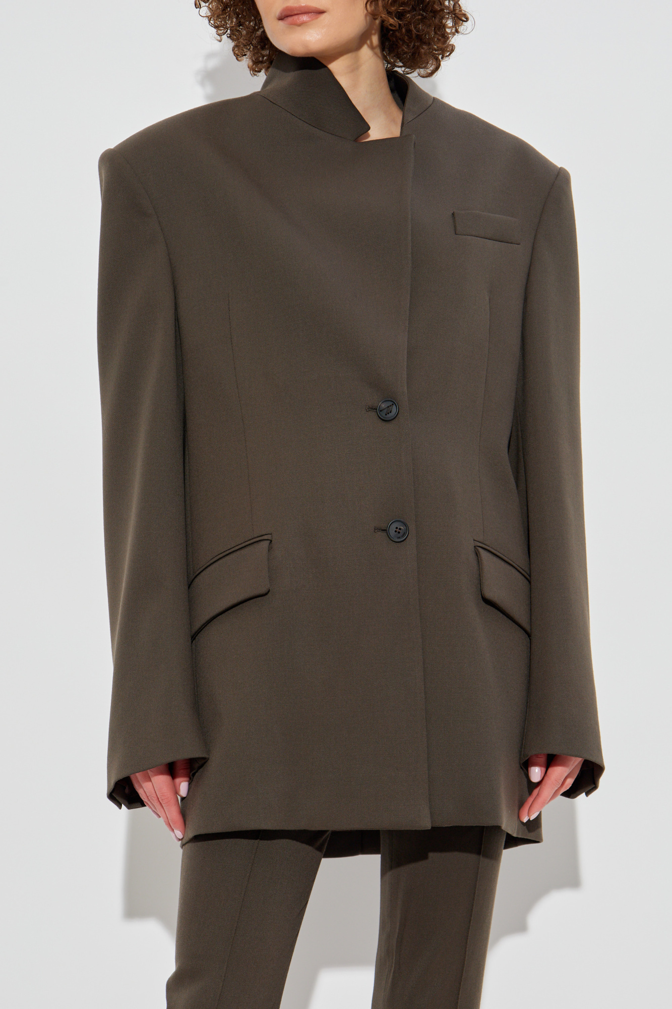 Brown Wool blazer The Attico - Vitkac Italy